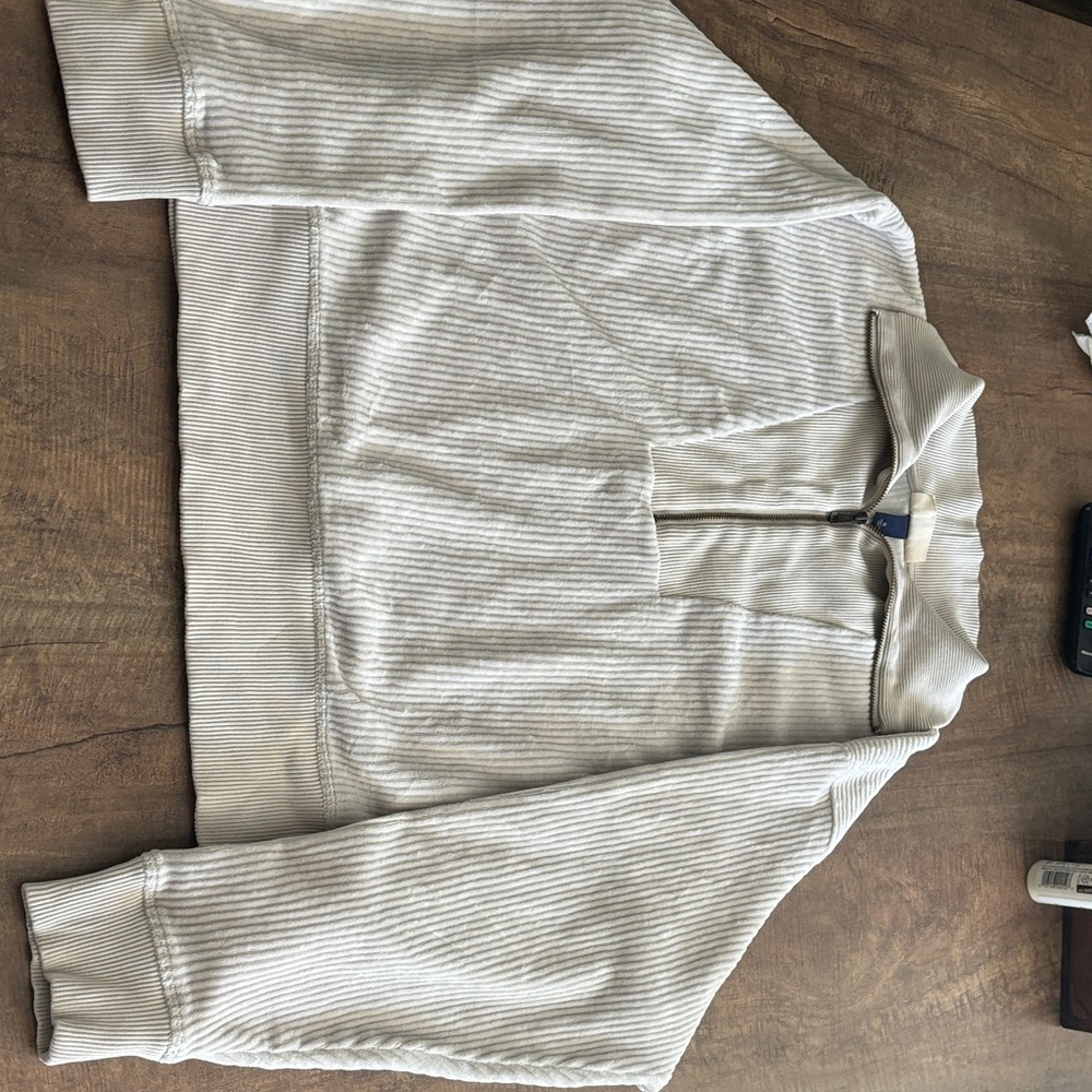 Women's XL Universal Thread/Target Quarter Zip Ash Gray Sweater